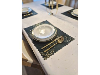 Luxusné Vianočné prestieranie na stôl s vločkami SW28