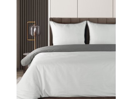 Exkluzívne posteľné obliečky LUNARA bielo - sivé