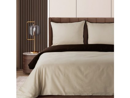 Exkluzívne posteľné obliečky LUNARA béžovo - hnedé