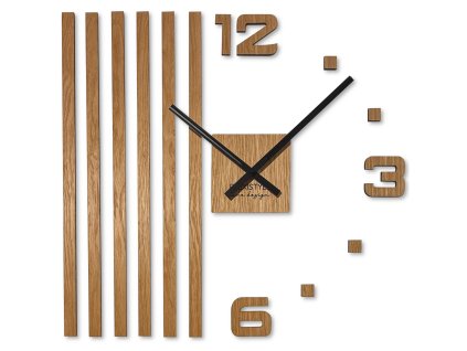 Nástenné drevené hodiny LAMELE Slim 60cm