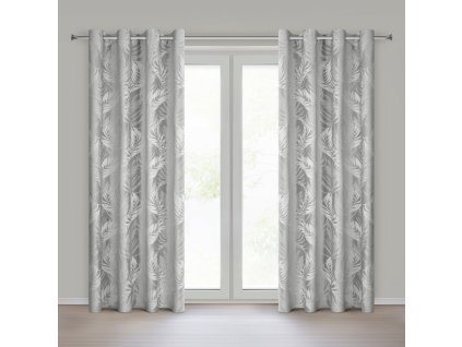 Zamatový záves VERA na dekoračných kolieskach v svetlosivej farbe 140 x 250 cm
