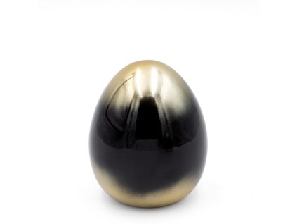 Veľkonočná figúrka vajíčka v čierno-zlatej farbe