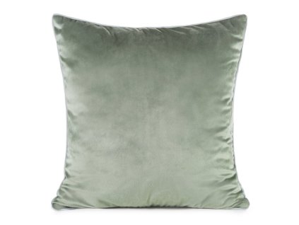 Dekoračná zamatová obliečka na vankúš GAJA II - olivová, 45 x 45 cm