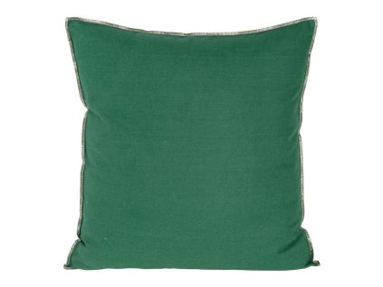 Dekoračná obliečka na vankúš LEN4 v zelenej farbe, 45 x 45 cm