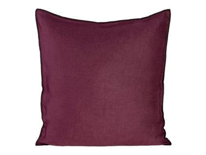Dekoračná obliečka na vankúš LEN5 v bordovej farbe, 45 x 45 cm