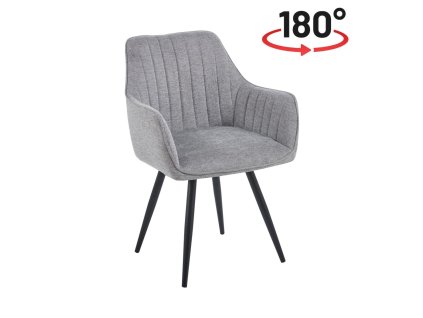 Otočná jedálenská stolička BREGO - svetlosivá