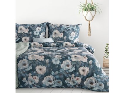 Posteľné obliečky KIRA v granátovomodrej farbe
