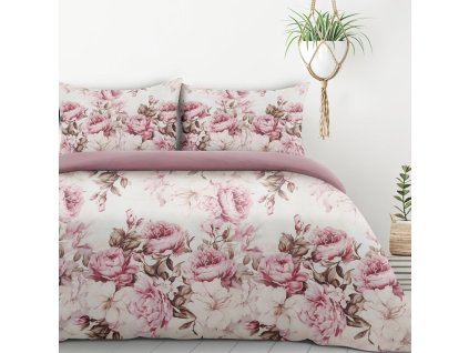 Posteľné obliečky PEONY1 v krémovej farbe