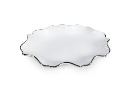 Dekoratívna misa AUREN 30x21 cm - biela