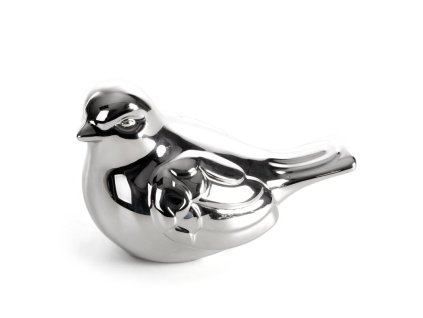 Dekoratívna figúrka FABIO 15x9 cm - strieborná