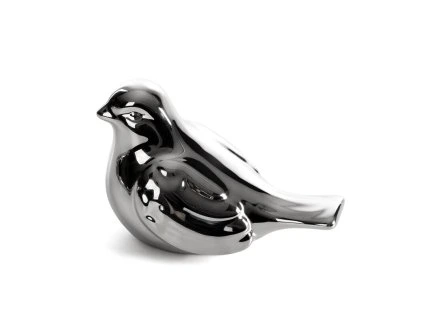 Dekoratívna figúrka FABIO 13x8x9 cm - strieborná