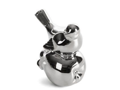 Dekoratívna figúrka FABIO 10x7x11 cm - strieborná