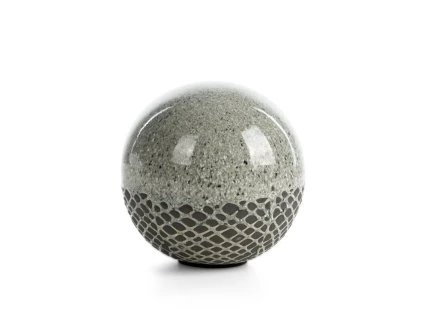 Dekoračná keramická guľa NORI Ø11 cm - sivá