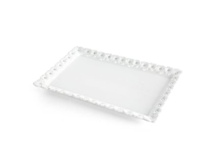 Dekoračný tanier ELISA 30x19 cm - biely