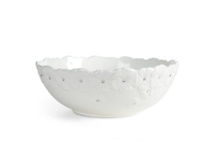 Dekoratívna keramická misa ELISA Ø25x10 cm - biela