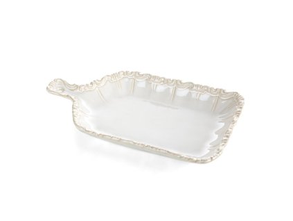 Dekoratívna misa ARLETA 26x14 cm - krémová