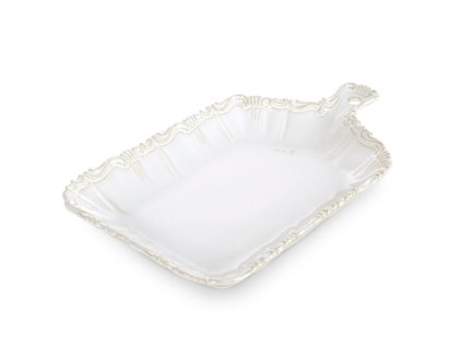 Dekoratívna misa ARLETA 32x20 cm - krémová