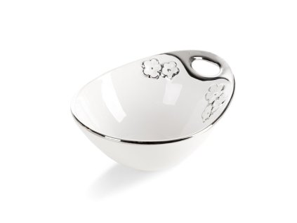 Dekoratívna miska ARIANA 18x14 cm - biela