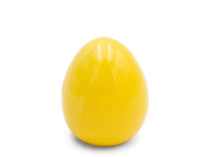 Keramická figúrka v tvare vajíčka 9x9x10 cm – žltá
