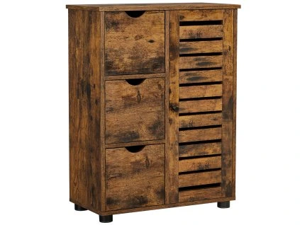 Kúpeľňová skrinka BBK143X01V1 v rustikálnom štýle – hnedá