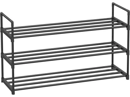 Kovový regál na topánky LSA13BKV1 – čierny