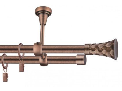 Dvojradová medená garníža 19mm Sferic strop 1