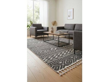 Koberec BOHO LINEA1, tmavosivý