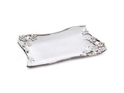 Dekoratívna keramická misa KARIN 36 x 26 cm, biela
