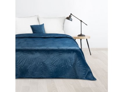 Luxusný zamatový prehoz na posteľ LUIZ4 v granátovej farbe