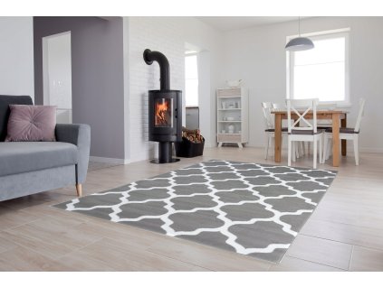 Moderný koberec HOME art - Marocký vzor sivý