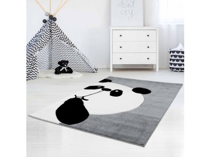 Detský koberec BEAUTY sivá panda