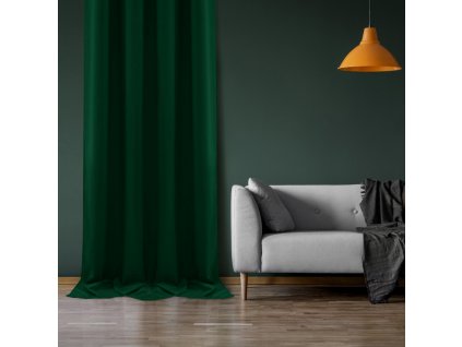 Luxusný velúrový záves Velvet - tmavo zelený
