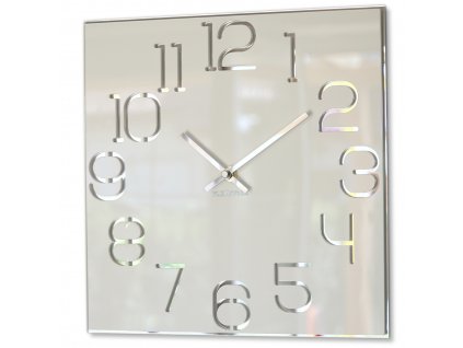 Moderné nástenné hodiny DIGIT biele - 50cm