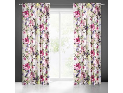 1006656 dekoracny zamatovy zaves amelie s kvetinovym vzorom