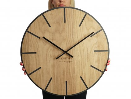 Moderné drevené hodiny EKO Wood art 60cm
