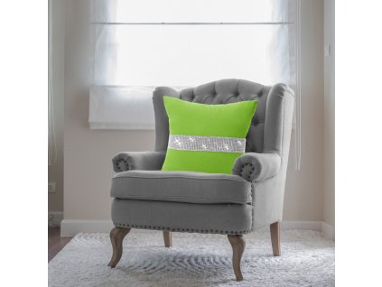 998787 dekoracna obliecka na vankus glamour 404 25 travovozelena