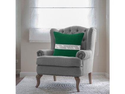 998790 dekoracna obliecka na vankus glamour 404 26 tmavozelena