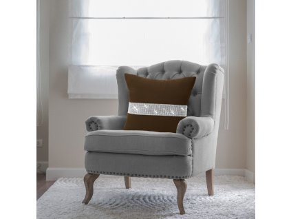 998793 dekoracna obliecka na vankus glamour 404 28 hneda