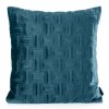 Dekoračná obliečka na vankúš JIE - 05 v tmavotyrkysovej farbe