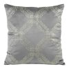 Zamatová dekoračná obliečka na vankúš JQQ-05 v striebornej farbe