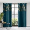 Dekoračný záves GINKO v tyrkysovej farbe