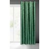 Zamatový záves s elegantnou potlačou ZKPK-02 v zelenej farbe