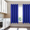 Krátky jednofarebný záves -  Modrý