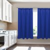 Krátky jednofarebný záves -  Modrý