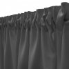 Krátky jednofarebný záves - Tmavo sivý