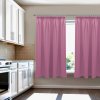Krátky jednofarebný záves - Bledoružový