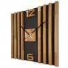 Luxusné drevené hodiny na stenu LAMELE SQ 60cm
