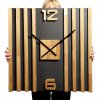 Luxusné nástenné dubové hodiny LAMELE SQ 2