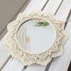 Nástenné pletené zrkadlo BOHO 50cm