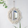Nástenné pletené zrkadlo BOHO 50cm